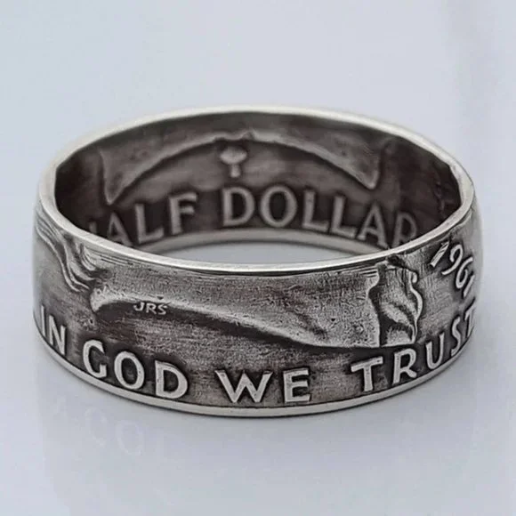 $$$ Awesome 1961 Half Dollar Replica Band Made of 925 Sterling Silver $$$ - Picture 2 of 3